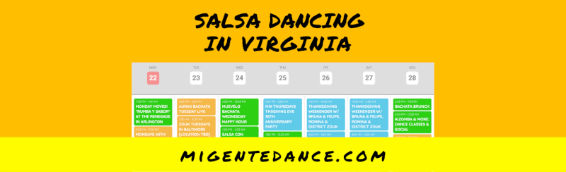 Virginia Salsa Calendar - Mi Gente - Salsa, Bachata, Zouk, Kizomba Virginia Salsa Calendar - Mi Gente - Salsa, Bachata, Zouk, Kizomba